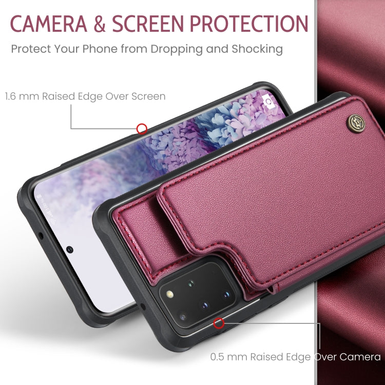 For Samsung Galaxy A14 CaseMe C22 Card Slots Holder RFID Anti-theft Phone Case(Wine Red) - Galaxy Phone Cases by CaseMe | Online Shopping South Africa | PMC Jewellery | Buy Now Pay Later Mobicred