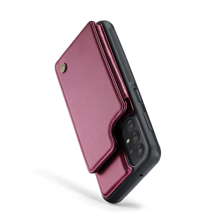 For Samsung Galaxy A13 4G CaseMe C22 Card Slots Holder RFID Anti-theft Phone Case(Wine Red) - Galaxy Phone Cases by CaseMe | Online Shopping South Africa | PMC Jewellery | Buy Now Pay Later Mobicred