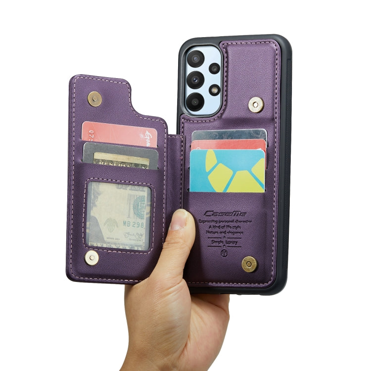 For Samsung Galaxy A23 CaseMe C22 Card Slots Holder RFID Anti-theft Phone Case(Purple) - Galaxy Phone Cases by CaseMe | Online Shopping South Africa | PMC Jewellery | Buy Now Pay Later Mobicred