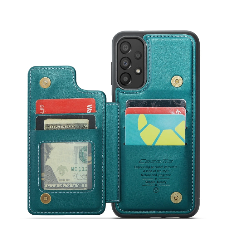 For Samsung Galaxy A33 5G CaseMe C22 Card Slots Holder RFID Anti-theft Phone Case(Blue Green) - Galaxy Phone Cases by CaseMe | Online Shopping South Africa | PMC Jewellery | Buy Now Pay Later Mobicred