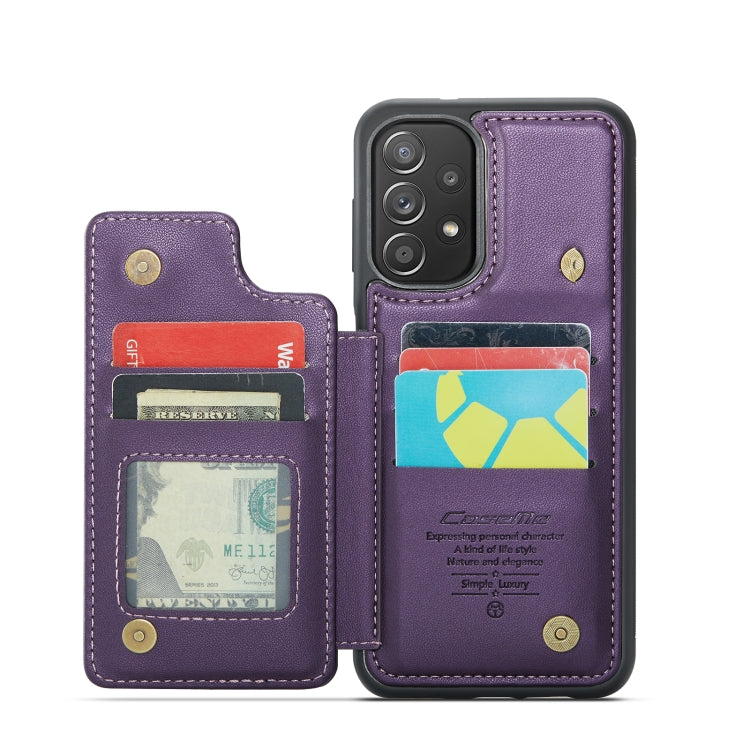 For Samsung Galaxy A52 4G/5G/A52s 5G CaseMe C22 Card Slots Holder RFID Anti-theft Phone Case(Purple) - Galaxy Phone Cases by CaseMe | Online Shopping South Africa | PMC Jewellery | Buy Now Pay Later Mobicred