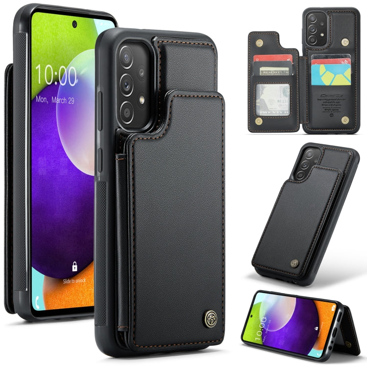 For Samsung Galaxy A52 4G/5G/A52s 5G CaseMe C22 Card Slots Holder RFID Anti-theft Phone Case(Black) - Galaxy Phone Cases by CaseMe | Online Shopping South Africa | PMC Jewellery | Buy Now Pay Later Mobicred