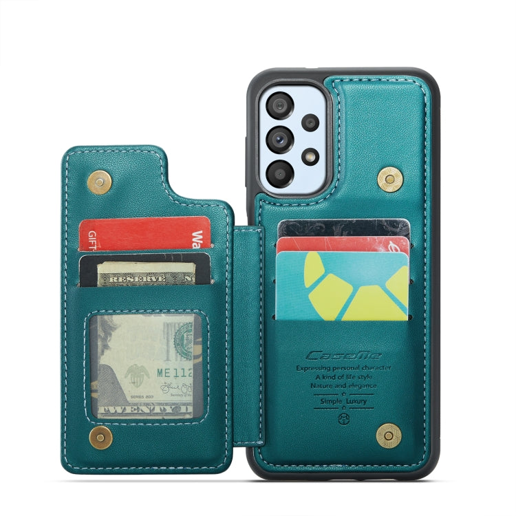 For Samsung Galaxy A53 5G CaseMe C22 Card Slots Holder RFID Anti-theft Phone Case(Blue Green) - Galaxy Phone Cases by CaseMe | Online Shopping South Africa | PMC Jewellery | Buy Now Pay Later Mobicred