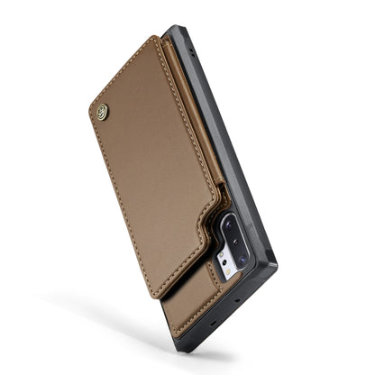 For Samsung Galaxy Note10+ 5G CaseMe C22 Card Slots Holder RFID Anti-theft Phone Case(Brown) - Galaxy Phone Cases by CaseMe | Online Shopping South Africa | PMC Jewellery | Buy Now Pay Later Mobicred