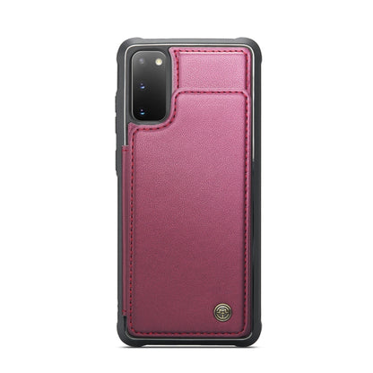 For Samsung Galaxy S20 CaseMe C22 Card Slots Holder RFID Anti-theft Phone Case(Wine Red) - Galaxy Phone Cases by CaseMe | Online Shopping South Africa | PMC Jewellery | Buy Now Pay Later Mobicred