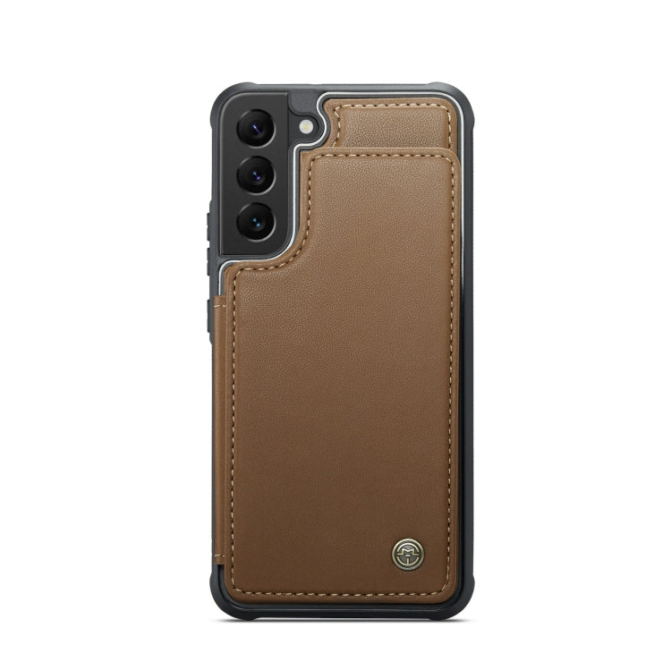 For Samsung Galaxy S21 5G CaseMe C22 Card Slots Holder RFID Anti-theft Phone Case(Brown) - Galaxy S21 5G Cases by CaseMe | Online Shopping South Africa | PMC Jewellery | Buy Now Pay Later Mobicred