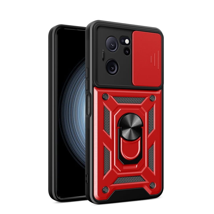 For Xiaomi Redmi K60 Ultra 5G Sliding Camera Cover Design TPU Hybrid PC Phone Case(Red) - Redmi K60 Ultra Cases by PMC Jewellery | Online Shopping South Africa | PMC Jewellery | Buy Now Pay Later Mobicred