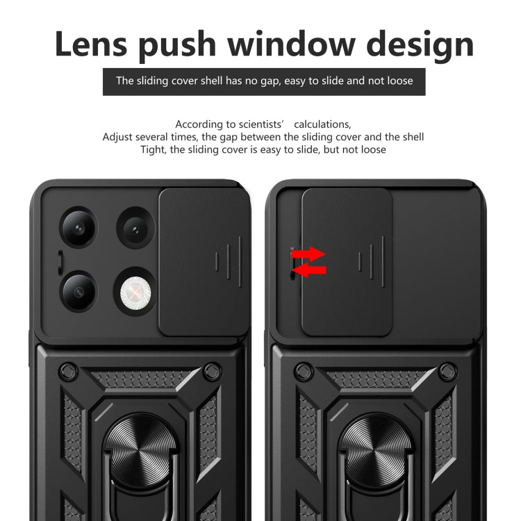 For Xiaomi Redmi Note 13 4G Global Sliding Camera Cover Design TPU Hybrid PC Phone Case(Red) - Note 13 Cases by PMC TechLife | Online Shopping South Africa | PMC TechLife | Buy Now Pay Later Mobicred