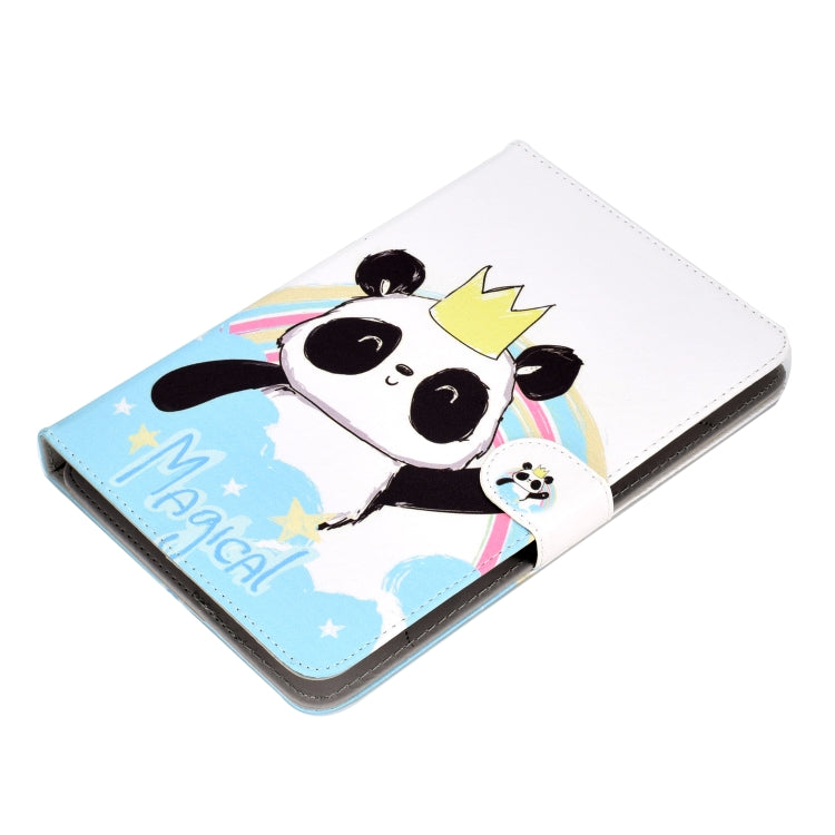 For 10 inch Universal Tablet PC Colored Drawing Pattern Horizontal Flip PU Leather Case with Holder & Card Slot(Crown Panda) - 7 inch by PMC TechLife | Online Shopping South Africa | PMC TechLife | Buy Now Pay Later Mobicred