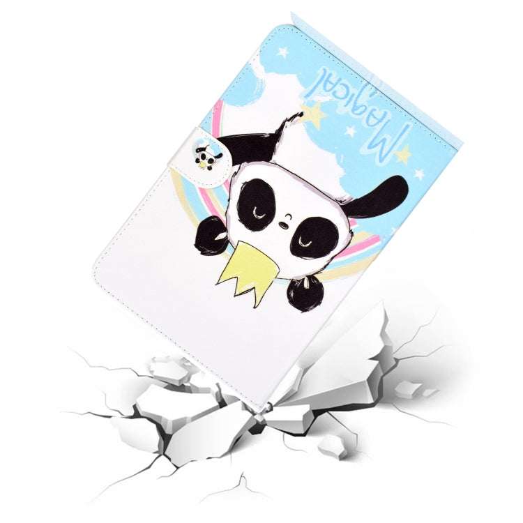 For 10 inch Universal Tablet PC Colored Drawing Pattern Horizontal Flip PU Leather Case with Holder & Card Slot(Crown Panda) - 7 inch by PMC TechLife | Online Shopping South Africa | PMC TechLife | Buy Now Pay Later Mobicred
