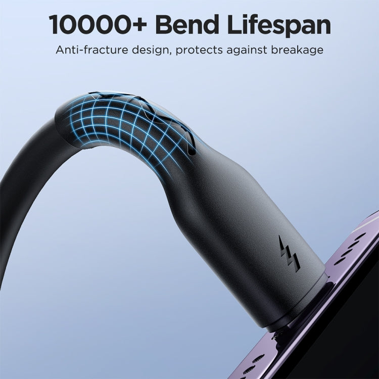 JOYROOM SA38-CL3 30W USB-C / Type-C to 8 Pin Coiled Fast Charging Data Cable, Length:1.5m(Black) - 2 in 1 Cable by JOYROOM | Online Shopping South Africa | PMC Jewellery | Buy Now Pay Later Mobicred