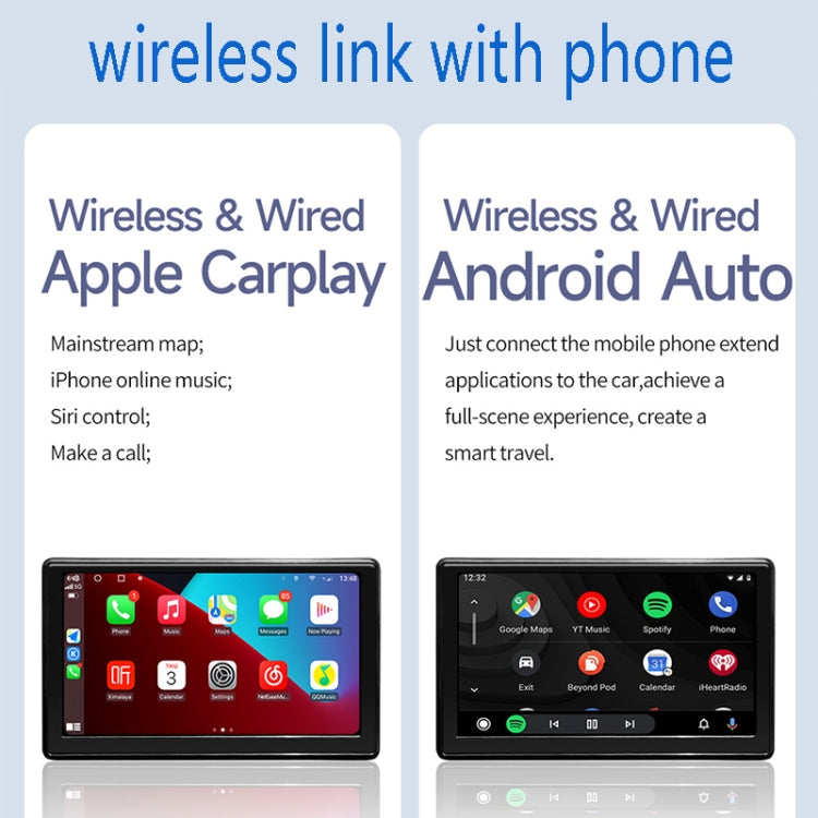 X70-1 Car 7 inch IPS Portable Smart Screen Wireless Screen Projection Carplay Android Auto(Black) - Car Monitor by PMC TechLife | Online Shopping South Africa | PMC TechLife | Buy Now Pay Later Mobicred