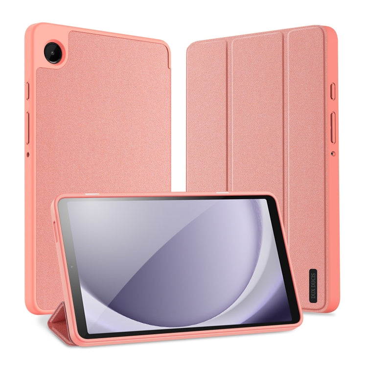 For Samsung Galaxy Tab A9 DUX DUCIS Domo Series Magnetic Flip Leather Tablet Case(Pink) - Galaxy Tab A9 by DUX DUCIS | Online Shopping South Africa | PMC Jewellery | Buy Now Pay Later Mobicred