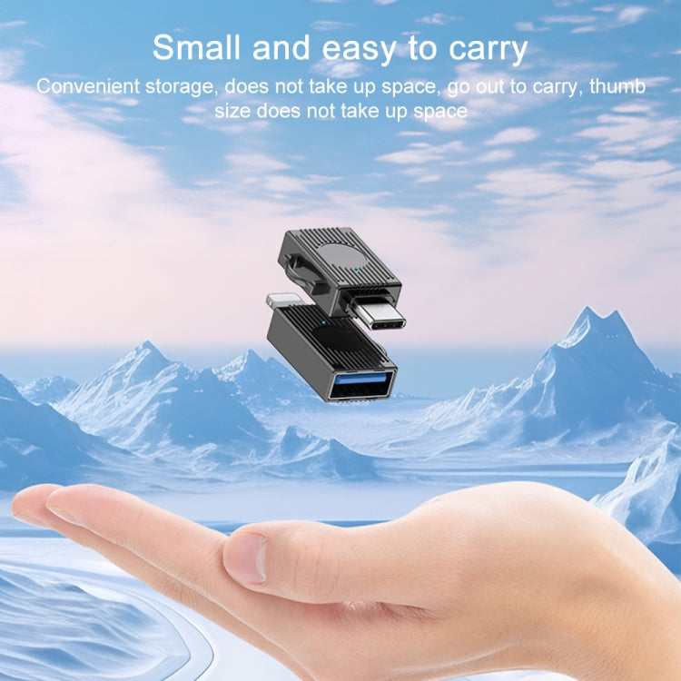 USB to USB-C / Type-C Multifunction Travel Case Shape Apapter(Tarnish) - free shipping - PMC Jewellery - Order now!