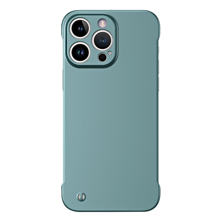For iPhone 13 Pro Frameless Metallic Paint Hybrid PC Phone Case(Green) - free shipping - PMC Jewellery - Order now!