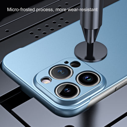 For iPhone 13 Pro Max Frameless Metallic Paint Hybrid PC Phone Case(Sierra Blue) - iPhone 13 Pro Max Cases by PMC Jewellery | Online Shopping South Africa | PMC Jewellery | Buy Now Pay Later Mobicred