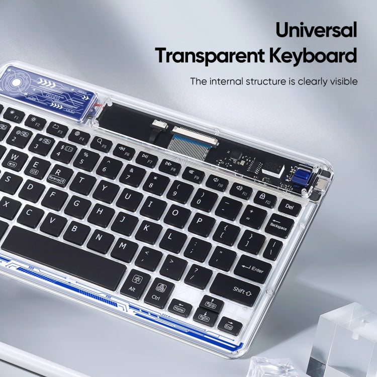 DUX DUCIS CK Series Crystal Transparent Wireless Bluetooth Keyboard - Universal Keyboard by DUX DUCIS | Online Shopping South Africa | PMC Jewellery