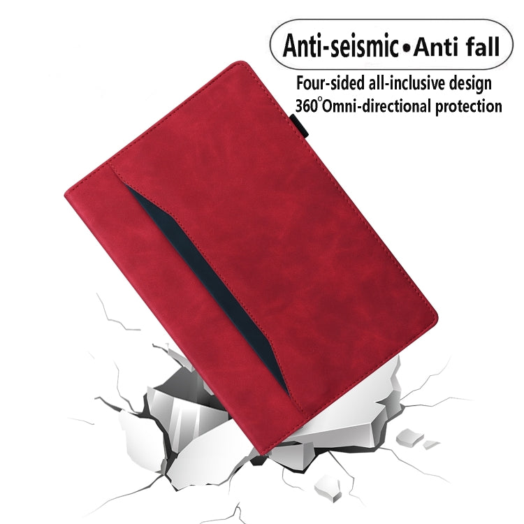For Lenovo Tab P12 12.7 Splicing Shockproof Leather Tablet Case(Red) - Lenovo by PMC TechLife | Online Shopping South Africa | PMC TechLife | Buy Now Pay Later Mobicred