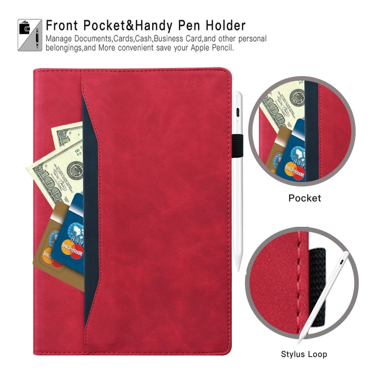 For Lenovo Xiaoxin Pad Pro 12.7 Splicing Shockproof Leather Tablet Case(Red) - Lenovo by PMC TechLife | Online Shopping South Africa | PMC TechLife | Buy Now Pay Later Mobicred