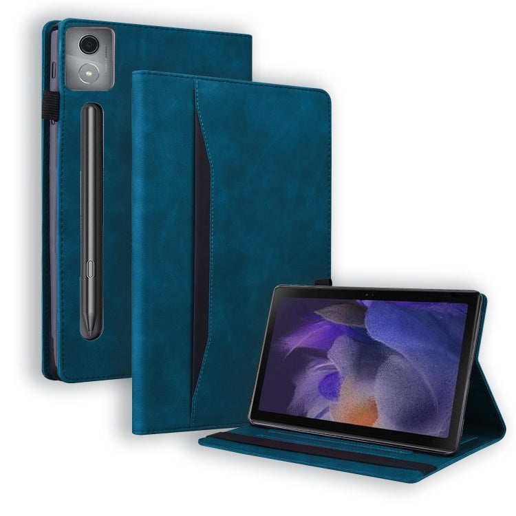 For Lenovo Xiaoxin Pad Pro 12.7 Splicing Shockproof Leather Tablet Case(Blue) - Lenovo by PMC TechLife | Online Shopping South Africa | PMC TechLife | Buy Now Pay Later Mobicred