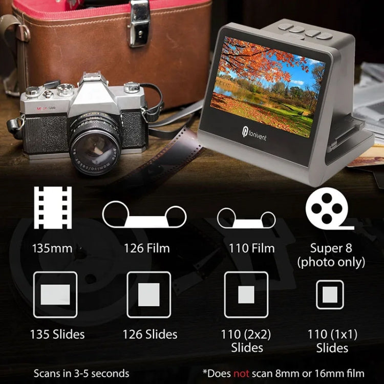 Tonivent TON171 24-48 Mega Pixels 5 inch HD Screen Film Scanner(US Plug) - Portable Scanner by PMC TechLife | Online Shopping South Africa | PMC TechLife | Buy Now Pay Later Mobicred