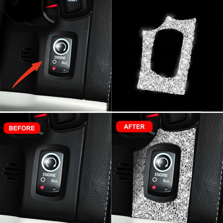 For Chevrolet Corvette C6 2005-2013 Ignition Switch Panel Diamond Decorative Sticker, Left Drive - Car Interior Mouldings by PMC TechLife | Online Shopping South Africa | PMC TechLife | Buy Now Pay Later Mobicred