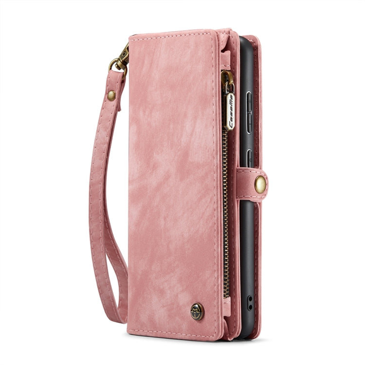 For Samsung Galaxy A35 5G CaseMe 008 Multifunctional Zipper Wallet Leather Phone Case with Lanyard(Pink) - Galaxy Phone Cases by CaseMe | Online Shopping South Africa | PMC Jewellery | Buy Now Pay Later Mobicred