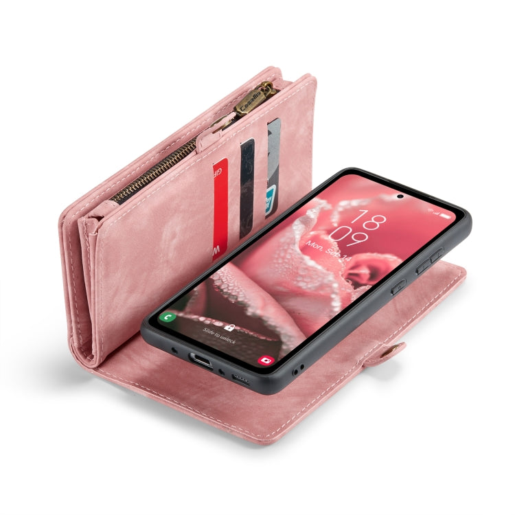 For Samsung Galaxy A35 5G CaseMe 008 Multifunctional Zipper Wallet Leather Phone Case with Lanyard(Pink) - Galaxy Phone Cases by CaseMe | Online Shopping South Africa | PMC Jewellery | Buy Now Pay Later Mobicred