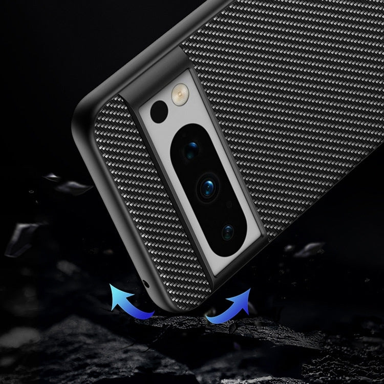 For Google Pixel 9 Pro Ultra-thin Carbon Fiber Texture Printing Phone Case(Black Blue) - Google Cases by PMC TechLife | Online Shopping South Africa | PMC TechLife | Buy Now Pay Later Mobicred