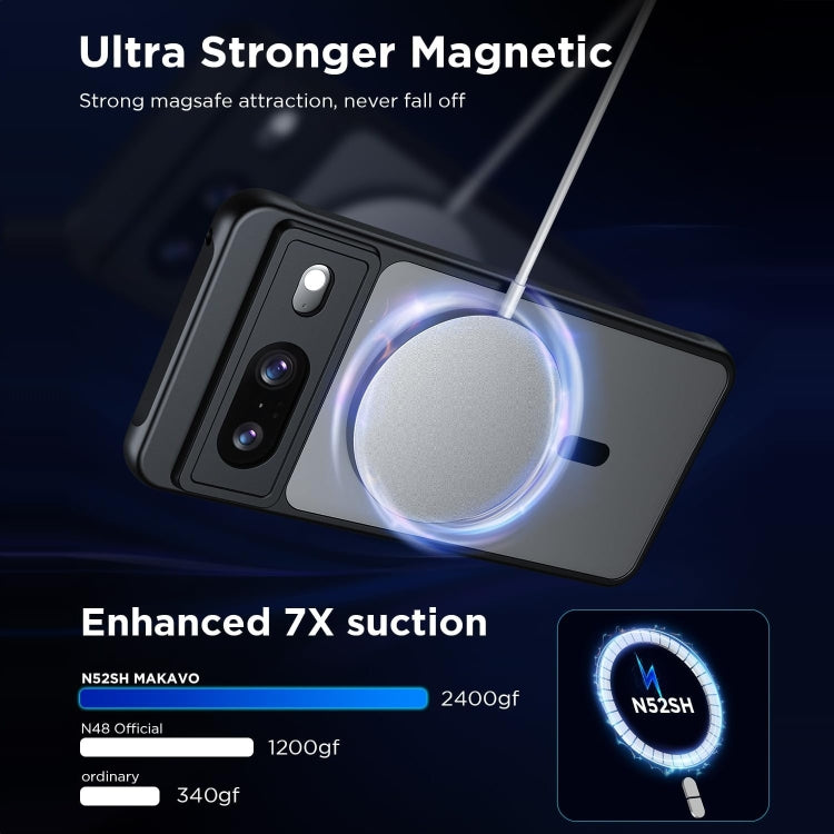 For Google Pixel 9 MagSafe Ultra-thin Translucent PC+TPU Phone Case(Black) - free shipping - PMC TechLife - Order now!