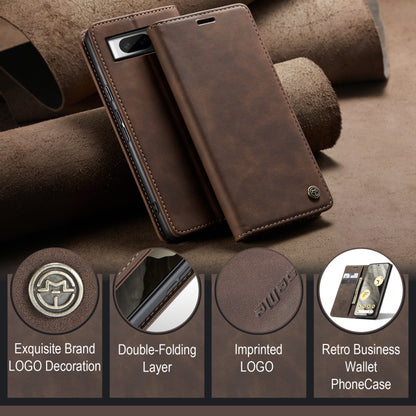 For Google Pixel 8 CaseMe 013 Multifunctional Horizontal Flip Leather Phone Case(Coffee) - Google Cases by CaseMe | Online Shopping South Africa | PMC Jewellery | Buy Now Pay Later Mobicred