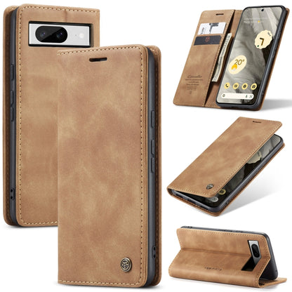 For Google Pixel 8 CaseMe 013 Multifunctional Horizontal Flip Leather Phone Case(Brown) - Google Cases by CaseMe | Online Shopping South Africa | PMC Jewellery | Buy Now Pay Later Mobicred