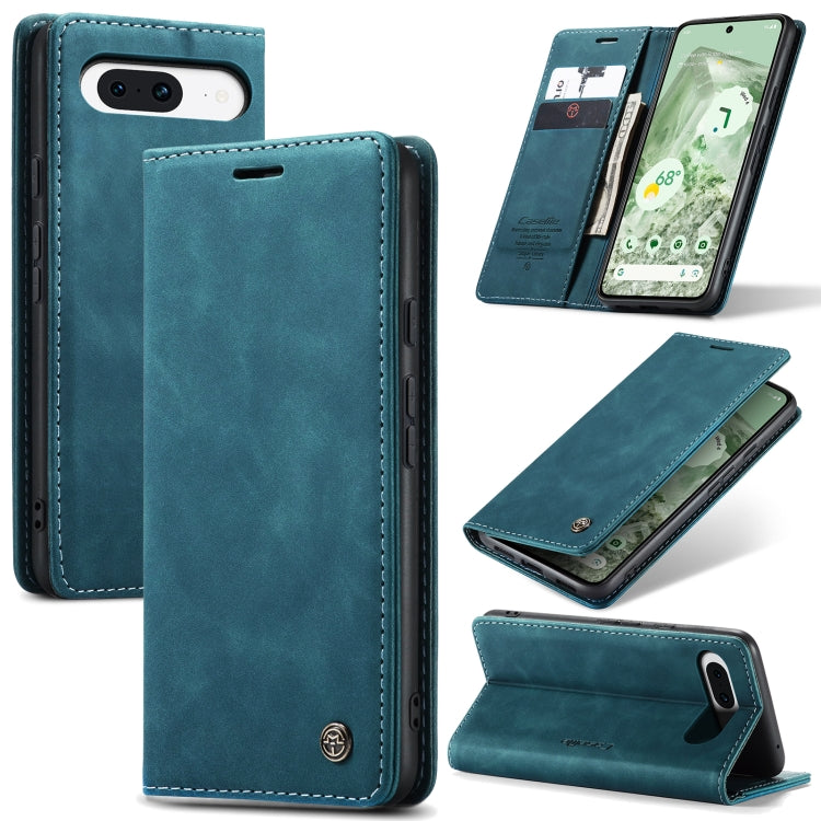 For Google Pixel 8A CaseMe 013 Multifunctional Horizontal Flip Leather Phone Case(Blue) - Google Cases by CaseMe | Online Shopping South Africa | PMC Jewellery | Buy Now Pay Later Mobicred