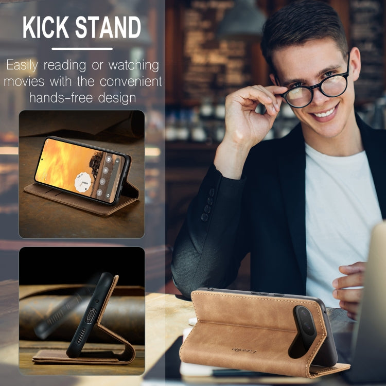 For Google Pixel 9 / 9 Pro CaseMe 013 Multifunctional Horizontal Flip Leather Phone Case(Brown) - free shipping - PMC TechLife - Order now!