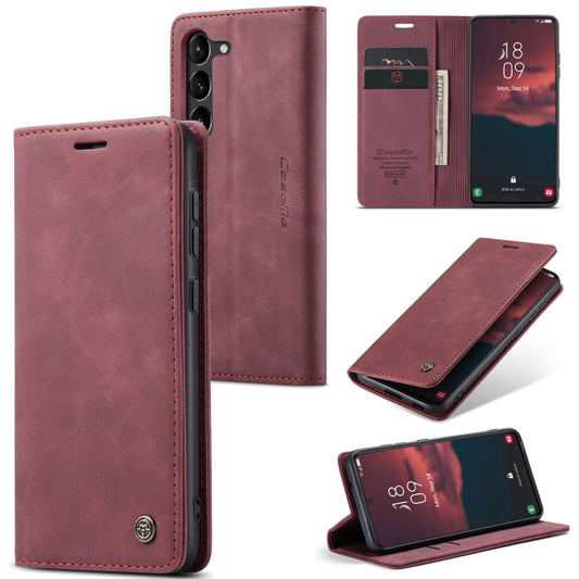 For Samsung Galaxy S24 5G CaseMe 013 Multifunctional Horizontal Flip Leather Phone Case(Wine Red) - Galaxy S24 5G Cases by CaseMe | Online Shopping South Africa | PMC Jewellery | Buy Now Pay Later Mobicred