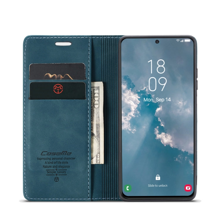 For Samsung Galaxy S24+ 5G CaseMe 013 Multifunctional Horizontal Flip Leather Phone Case(Blue) - free shipping - PMC Jewellery - Order now!