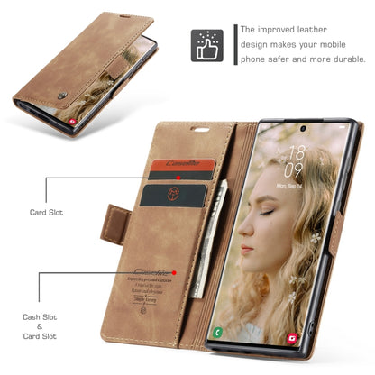 ForSamsung Galaxy S24 Ultra 5G CaseMe 013 Multifunctional Horizontal Flip Leather Phone Case(Brown) - Galaxy S24 Ultra 5G Cases by CaseMe | Online Shopping South Africa | PMC Jewellery | Buy Now Pay Later Mobicred