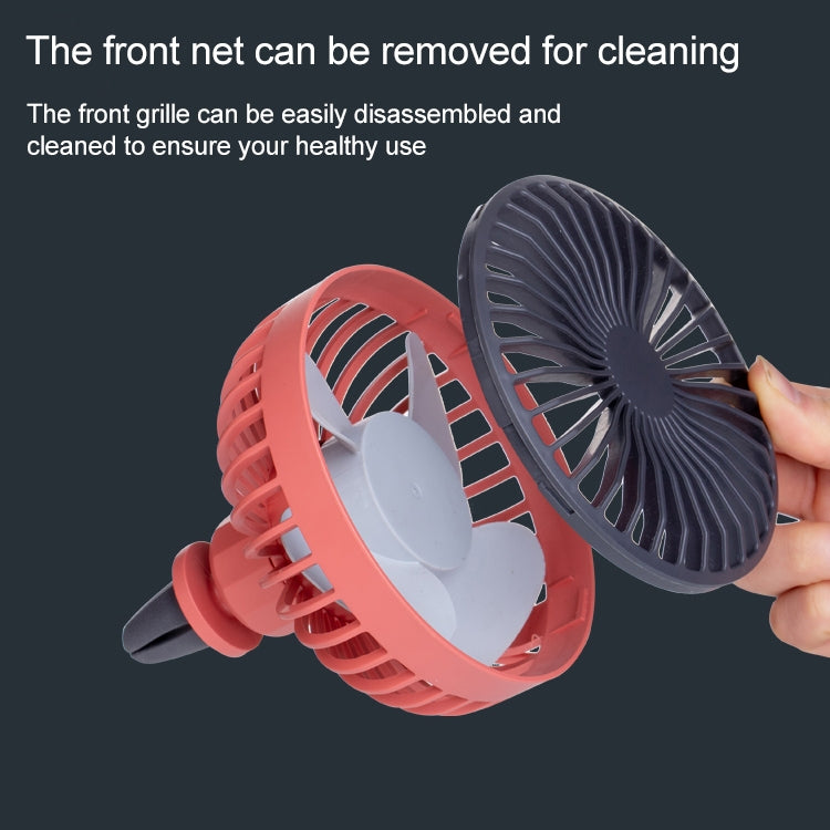 F829 Portable Car Air Outlet Electric Cooling Fan with LED Light(Yellow) - Heating & Fans by PMC TechLife | Online Shopping South Africa | PMC TechLife | Buy Now Pay Later Mobicred