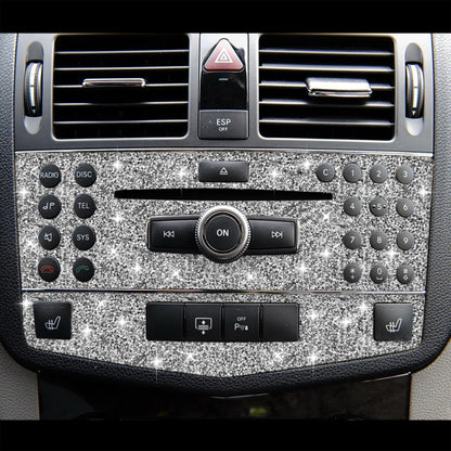 For Mercedes-Benz C-class W204 2007-2010 Car Central Control Panel B Diamond Decorative Sticker, Left and Right Drive - Car Interior Mouldings by PMC Jewellery | Online Shopping South Africa | PMC Jewellery | Buy Now Pay Later Mobicred