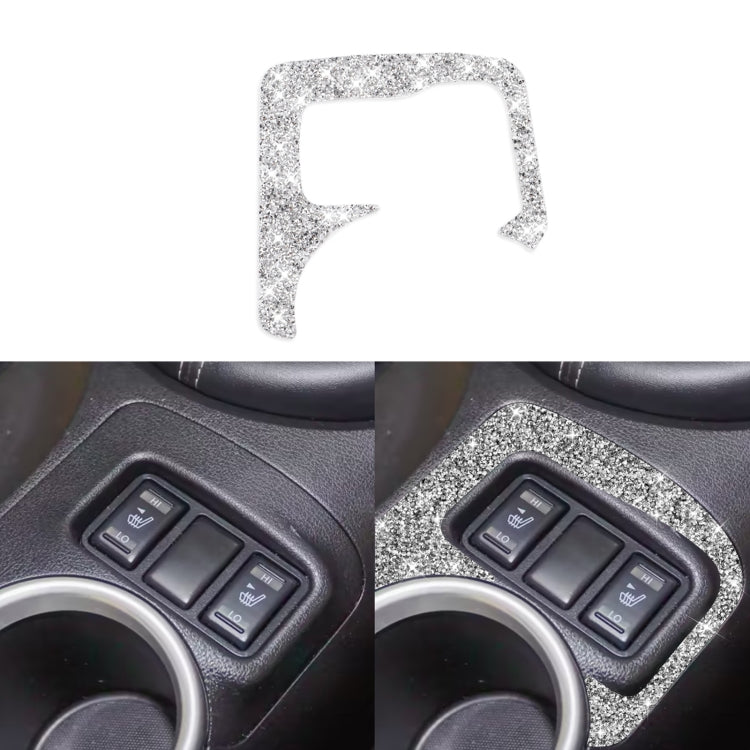 For Nissan 370Z Z34 2009- Car Central Control Heating Button Outer Frame Diamond Decoration Sticker, Left and Right Drive - Car Interior Mouldings by PMC TechLife | Online Shopping South Africa | PMC TechLife | Buy Now Pay Later Mobicred