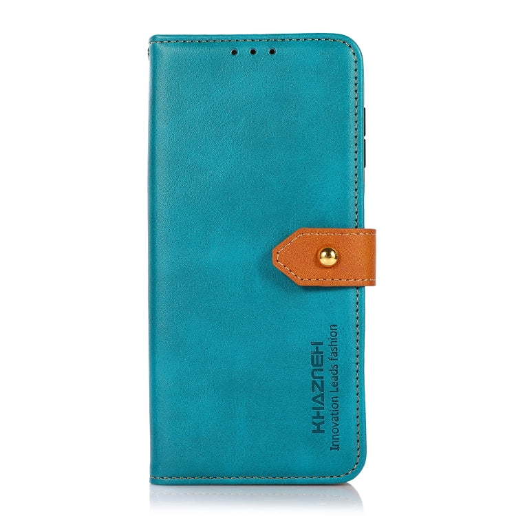 For Google Pixel 9 Pro KHAZNEH Dual-color Cowhide Texture Flip Leather Phone Case(Blue) - Google Cases by PMC Jewellery | Online Shopping South Africa | PMC Jewellery | Buy Now Pay Later Mobicred