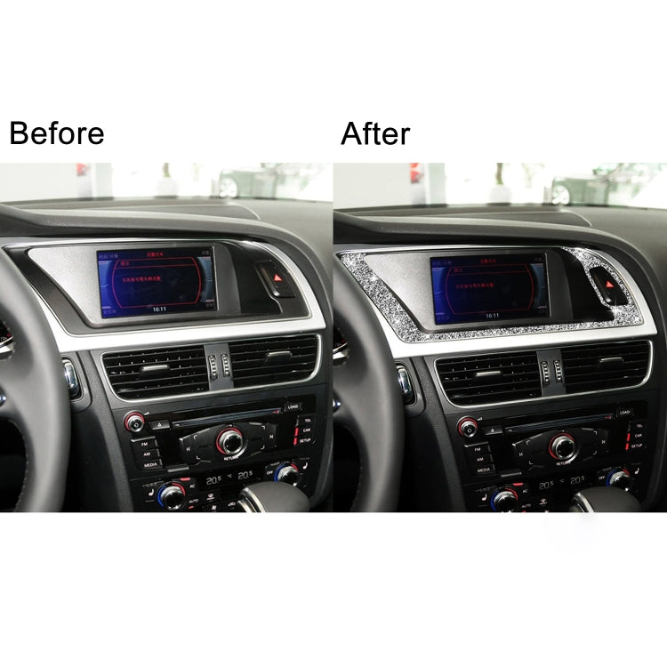 For Audi A4 / A5 / Q5 Car Navigation Outer Frame Diamond Decoration Sticker, Left Drive - Car Interior Mouldings by PMC TechLife | Online Shopping South Africa | PMC TechLife | Buy Now Pay Later Mobicred