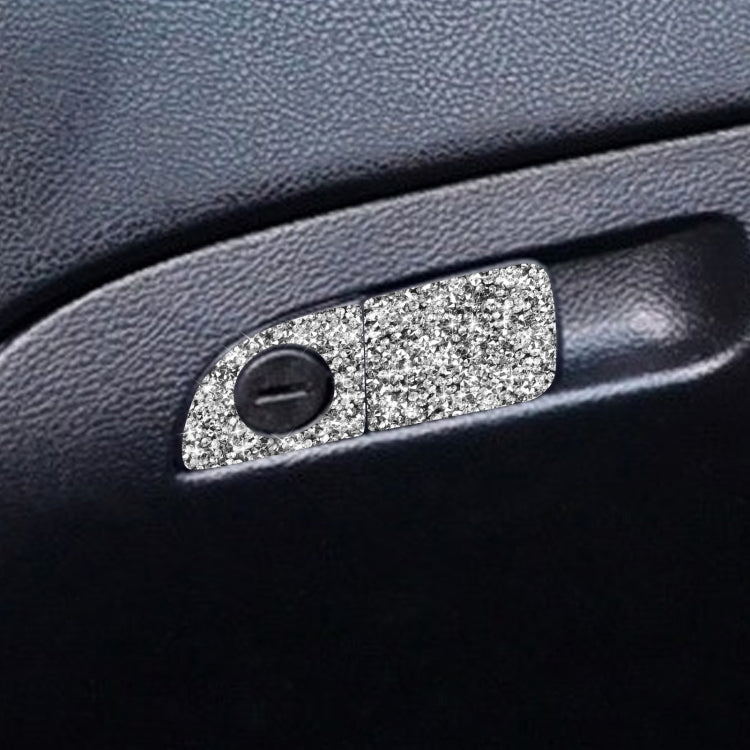 For Dodge Charger 2011-2014 2pcs/Set Car Front Passenger Seat Storage Box Handle Diamond Decorative Sticker, Left-hand Drive - Car Interior Mouldings by PMC TechLife | Online Shopping South Africa | PMC TechLife | Buy Now Pay Later Mobicred