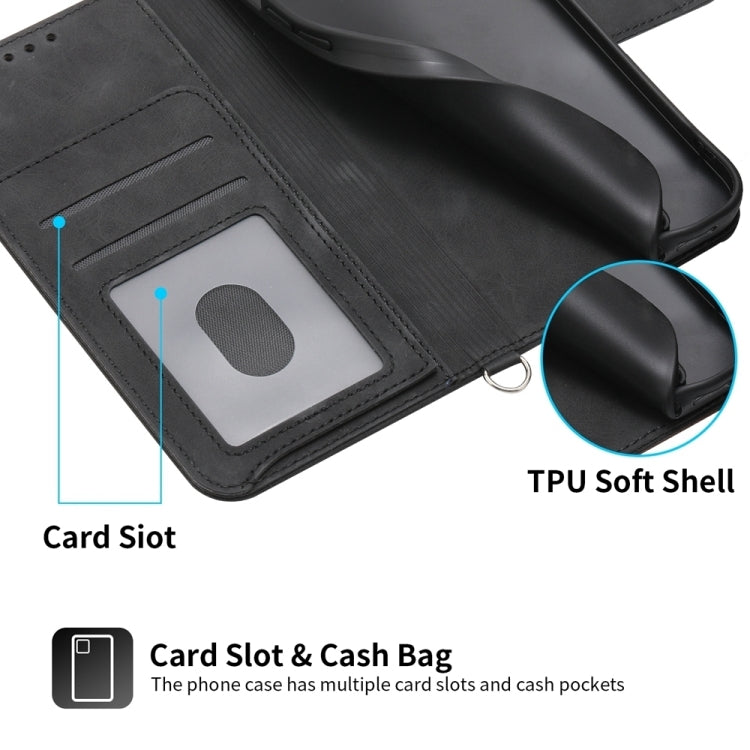 For iPhone 16e Skin-feel Flowers Embossed Wallet Leather Phone Case(Black) - iPhone 16e Cases by PMC TechLife | Online Shopping South Africa | PMC TechLife | Buy Now Pay Later Mobicred