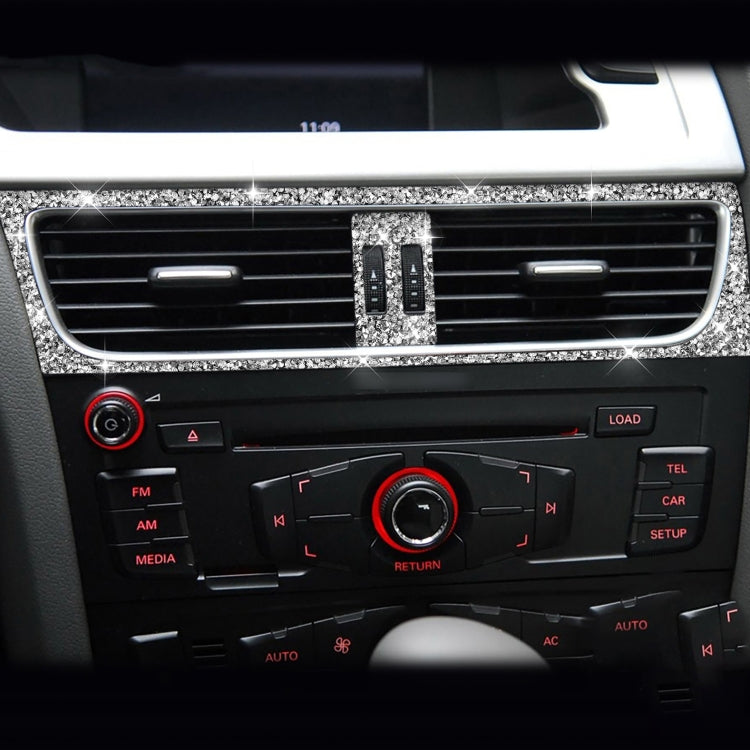 For Audi A4 / A5 / Q5 2pcs Car Air Conditioner Outlet Diamond Decoration Sticker, Left Drive - Car Interior Mouldings by PMC Jewellery | Online Shopping South Africa | PMC Jewellery | Buy Now Pay Later Mobicred