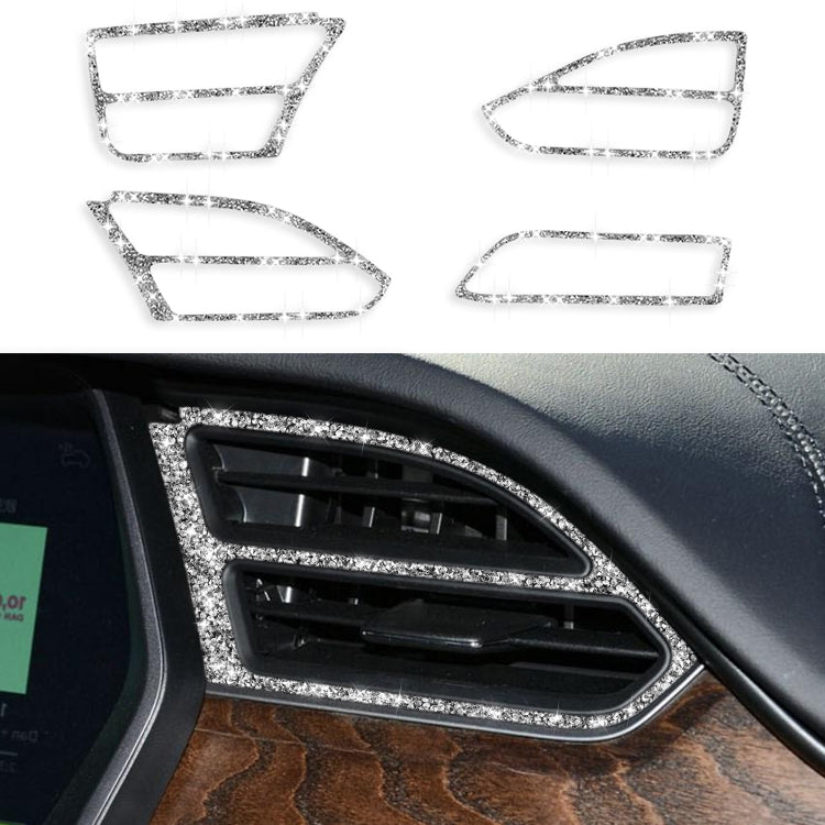 For Tesla Model X Car Central Control Instrument Air Outlet Diamond Sticker, Right Drive - Car Interior Mouldings by PMC TechLife | Online Shopping South Africa | PMC TechLife | Buy Now Pay Later Mobicred