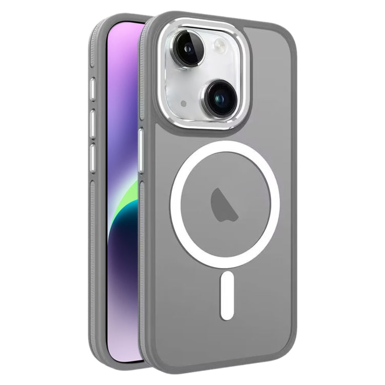 For iPhone 14 Plus Two-color Frosted MagSafe Magnetic Phone Case(Grey) - iPhone 14 Plus Cases by PMC Jewellery | Online Shopping South Africa | PMC Jewellery