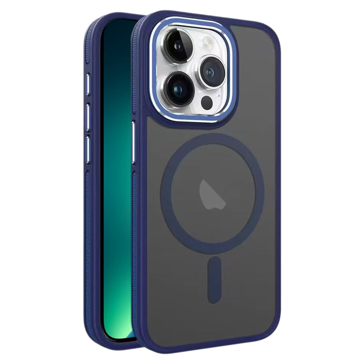For iPhone 13 Pro Max Two-color Frosted MagSafe Magnetic Phone Case(Blue) - iPhone 13 Pro Max Cases by PMC TechLife | Online Shopping South Africa | PMC TechLife