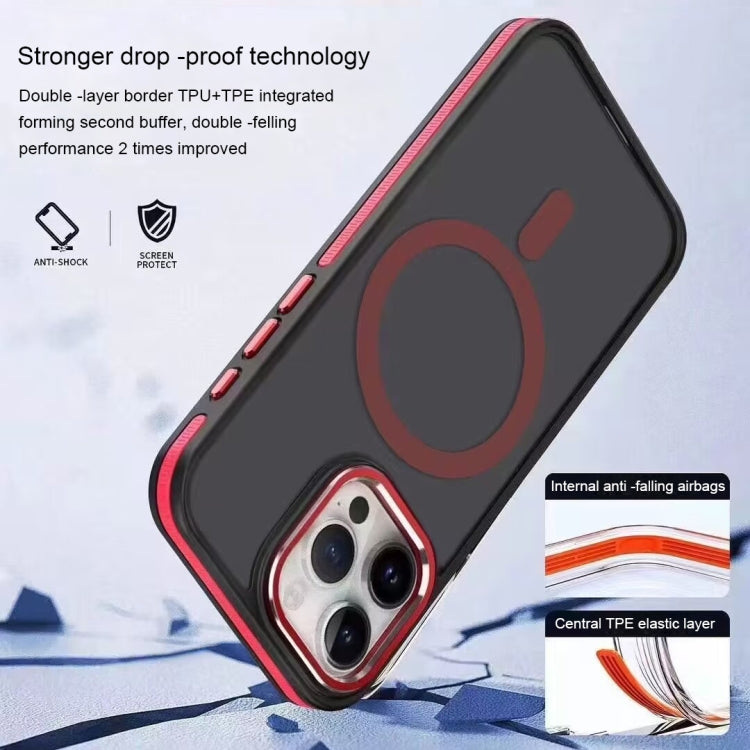 For iPhone 15 Pro Max Two-color Frosted MagSafe Magnetic Phone Case(Blue) - free shipping - PMC TechLife - Order now!