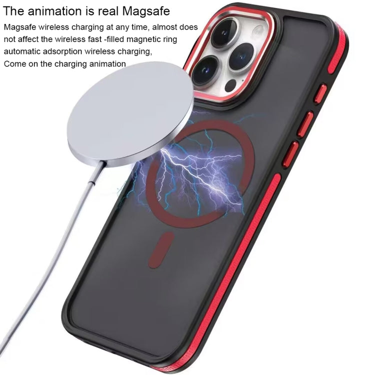 For iPhone 14 Pro Two-color Frosted MagSafe Magnetic Phone Case(Red) - iPhone 14 Pro Cases by PMC TechLife | Online Shopping South Africa | PMC TechLife